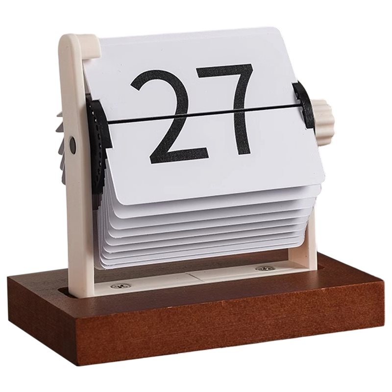 Office Tech - ABUN-Calendario da tavolo flip vintage-Calendario perpetuo