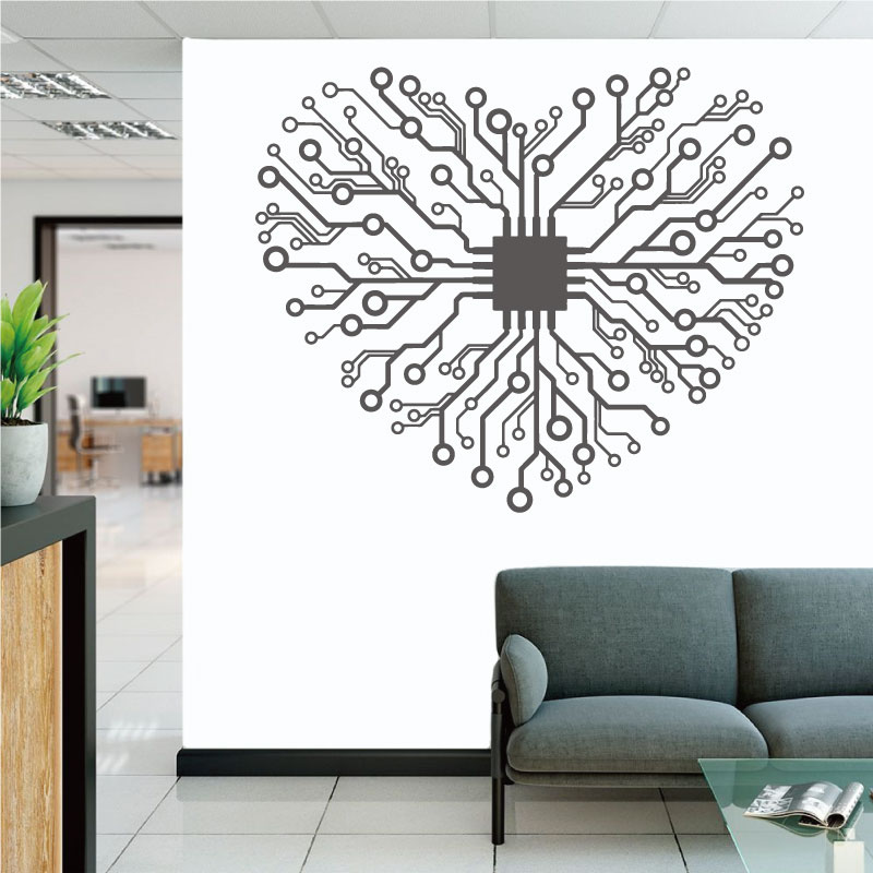 Office Tech Software - Love Chip Tech Company Ufficio Decalcomania
