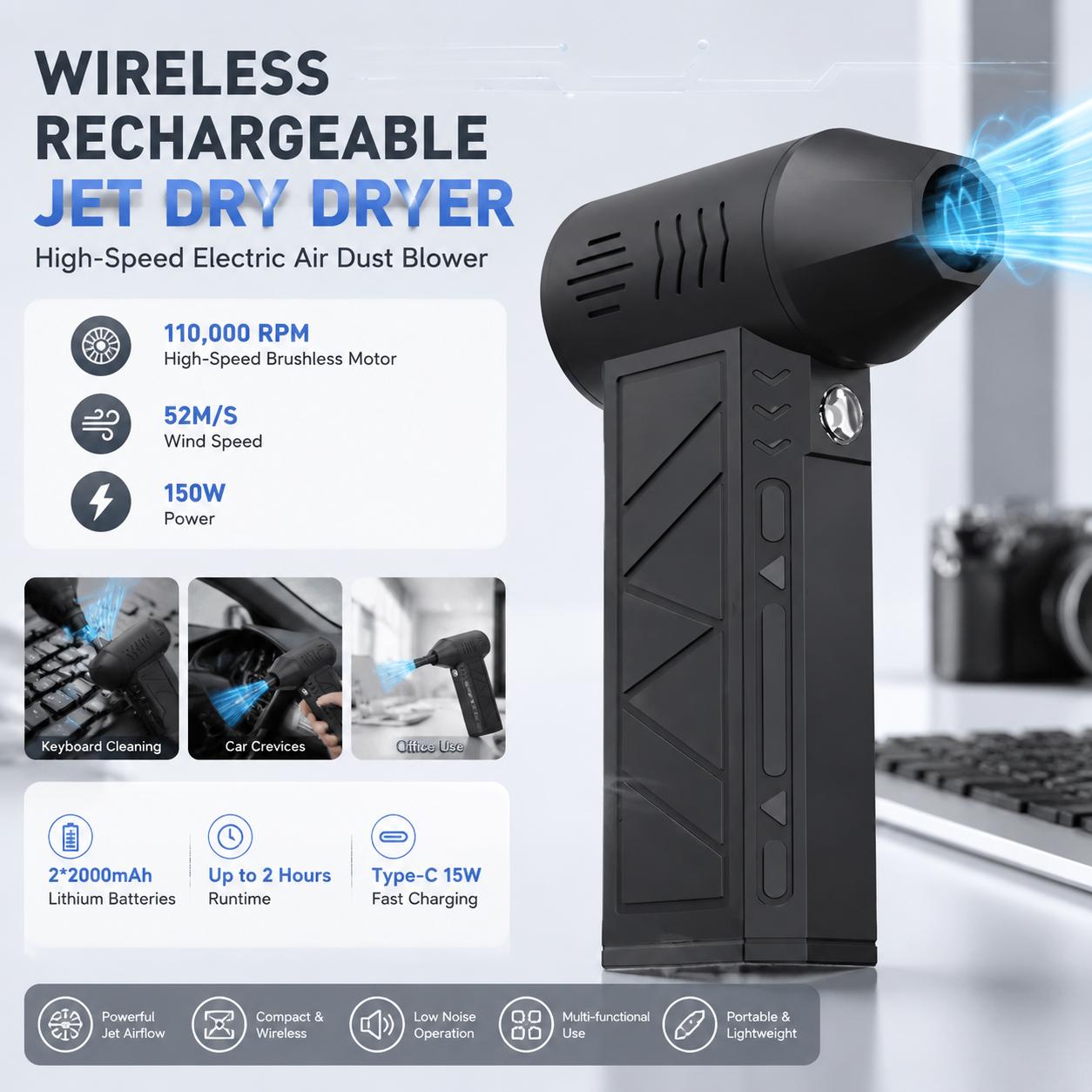 Soffiatore d'aria elettrico da - Office Tech For Home recensione e prezzo